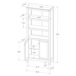 72" Carson 5 Shelf Bookcase With Doors - Threshold -Dream Home Shop GUEST 5fdf42c1 8555 4b08 bc20 610b4dd9a0ed