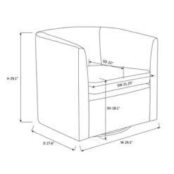 Vernon Upholstered Barrel Swivel Chair Light Brown Velvet - Threshold™ Designed With Studio McGee -Dream Home Shop GUEST 5fe00eaa 81ff 454f b46c 0da142b5764f