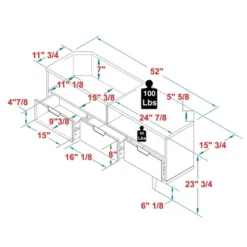 Cara Mid-Century Modern 3 Drawer Corner TV Stand For TVs Up To 58" - Saracina Home -Dream Home Shop GUEST 63003f1f 44d7 4165 9d1a 122bd84a0d5d