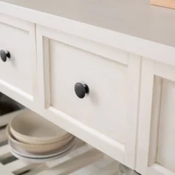 48" Farmhouse Solid Wood 2 Drawer Buffet White - Saracina Home -Dream Home Shop GUEST 647ab7e8 3c9a 4e65 bc71 7f38e193a85e