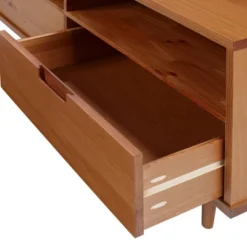 Cara 3 Drawer Mid-Century Modern 3 Drawer TV Stand For TVs Up To 80" - Saracina Home -Dream Home Shop GUEST 662f7e9b be57 410f af45 916eec0005e7