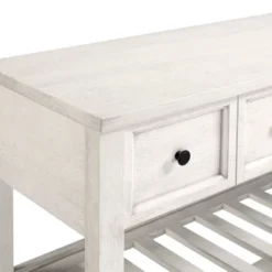 48" Farmhouse Solid Wood 2 Drawer Buffet White - Saracina Home -Dream Home Shop GUEST 66c87ba3 841e 44b3 acb1 ac03e5dec0f1