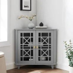 2 Door Corner Accent Cabinet With Fretwork Doors - Saracina Home 25 2 Door Corner Accent Cabinet With Fretwork Doors - Saracina Home -Dream Home Shop GUEST 6aa69f84 0413 43ec 85f0 32657f3b8c98