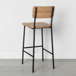 Wood & Steel Bar Stool - Natural/Black - Hearth & Hand™ With Magnolia -Dream Home Shop GUEST 6eaa47a6 9822 41a0 a64f 3de14d1eaffd