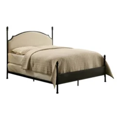 Geraldine Upholstered Headboard Poster Panel Bed Powder Coated Gun Metal - HOMES: Inside + Out -Dream Home Shop GUEST 726242f6 c0f2 4911 bbef 9e647e7667d0