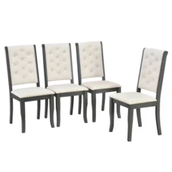 6 PCS Retro Dining Set With Unique-designed Table And Upholstered Chair-ModernLuxe -Dream Home Shop GUEST 78a4aa99 c2e8 4e31 be9f 1d3d57e22a8b