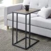 23" Modern Rectangle Two-Tone C Side Table With Metal Base - Saracina Home 1 23" Modern Rectangle Two-Tone C Side Table With Metal Base - Saracina Home -Dream Home Shop GUEST 79ed4eb6 b935 4dc1 a8a6 994aab6c93c7