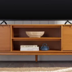 Solid Wood Mid-Century Modern TV Stand For TVs Up To 80" - Saracina Home -Dream Home Shop GUEST 7b8f78dc b7ab 4f0a bbb2 79db23e31b3a