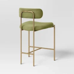 Orion Luxe Backed Counter Height Barstool With Brass Legs Olive Green Velvet - Threshold™ 9 Orion Luxe Backed Counter Height Barstool With Brass Legs Olive Green Velvet - Threshold™ -Dream Home Shop GUEST 7e783766 9223 4da7 9627 10de0ab7294f