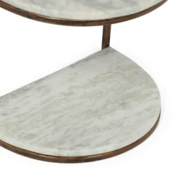 33.5" Bainville Modern Glam Handcrafted Marble Half Round Etagere Bookcase Natural White/Antique Brass - Christopher Knight Home 10 33.5" Bainville Modern Glam Handcrafted Marble Half Round Etagere Bookcase Natural White/Antique Brass - Christopher Knight Home -Dream Home Shop GUEST 81ab22e6 eb7f 4b88 9722 a7abae7555a6