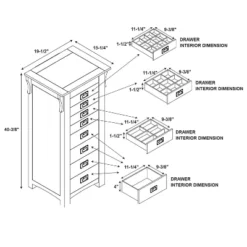 Delia Jewelry Armoire Brown - Powell Company -Dream Home Shop GUEST 83671e5f f20a 4898 93ee 3b153b1c74be
