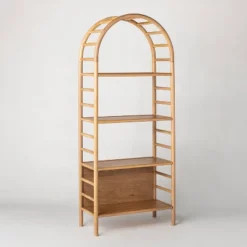 72" Holladay Curved Wooden Bookcase - Threshold™ Designed With Studio McGee -Dream Home Shop GUEST 84aacca0 2437 4d03 8b04 6e3f30c27fb1
