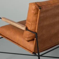 Faux Leather & Metal Accent Chair - Black/Brown - Hearth & Hand™ With Magnolia 12 Faux Leather & Metal Accent Chair - Black/Brown - Hearth & Hand™ With Magnolia -Dream Home Shop GUEST 888ba238 34ac 4f97 8dd6 ab72ff74e45c