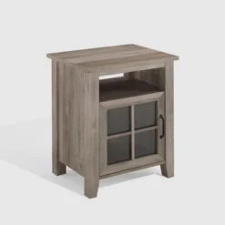 Transitional Classic Windowpane Storage Side Table - Saracina Home -Dream Home Shop GUEST 88952578 f4c2 4317 9491 b95e5eff9454