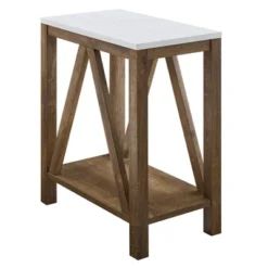 Taylen A Frame Farmhouse Open Storage Side Table - Saracina Home -Dream Home Shop GUEST 8a56e050 18a3 4e19 8714 e5ed52064b38