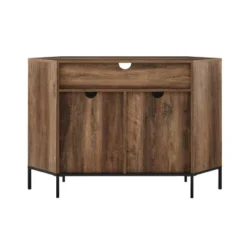 Atticus Modern Farmhouse 2 Door Corner TV Stand For TVs Up To 55" Rustic Oak - Saracina Home -Dream Home Shop GUEST 900f6adf 45c0 46b7 af93 6ba1b19d3f99