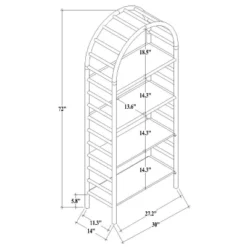 72" Holladay Curved Wooden Bookcase - Threshold™ Designed With Studio McGee -Dream Home Shop GUEST 907a020b f8bd 48ff ad78 2332a2c16f0a