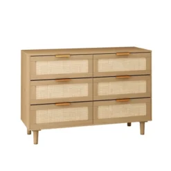 43.31" 6-Drawer Rattan Dresser For Living Room And Bedroom - ModernLuxe -Dream Home Shop GUEST 938af7fc 3b13 4c05 8770 7e2c44b32b1c