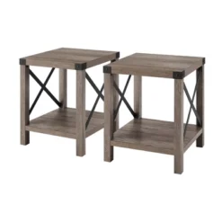 Set Of 2 Sophie Rustic Farmhouse X Frame Side Tables - Saracina Home -Dream Home Shop GUEST 960bef5e 3c5c 4d02 b13f f506cb00d421