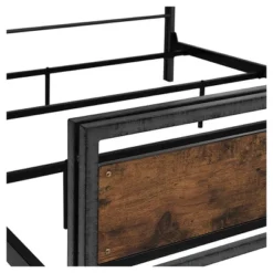 Queen Urban Chic Metal And Wood Plank Bed Brown - Saracina Home -Dream Home Shop GUEST 96ec04c6 8825 401d a458 94fb7b509933