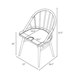 2pk Adwolf Rounded Spindle Dining Chairs Black - Threshold™ -Dream Home Shop GUEST 9717f7b7 7377 4009 b5b2 b90142c847de