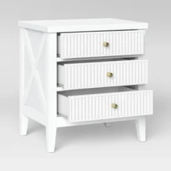 Wrentham Beadboard Farmhouse 3 Drawer Nightstand White - Threshold™ -Dream Home Shop GUEST 9ed7fc48 a90d 4ecd 8fe5 c020545e0a69