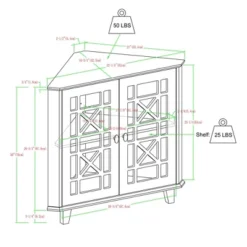 2 Door Corner Accent Cabinet With Fretwork Doors - Saracina Home 22 2 Door Corner Accent Cabinet With Fretwork Doors - Saracina Home -Dream Home Shop GUEST a18e1f43 b6f9 4000 b005 ef27a6115445