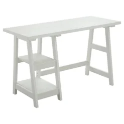 Designs2Go Trestle Desk With Shelves - Breighton Home -Dream Home Shop GUEST a401a55c 3f04 4a14 8da8 7ede6bb0e114