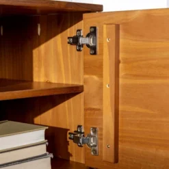 Solid Wood Mid-Century Modern TV Stand For TVs Up To 65" - Saracina Home -Dream Home Shop GUEST b6988a47 d2a1 42d2 b729 fbdccceb19f2