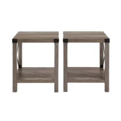 Set Of 2 Sophie Rustic Farmhouse X Frame Side Tables - Saracina Home -Dream Home Shop GUEST ba192e9c bdb3 4fbc b015 1e016932d4a2