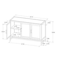 Warwick 3 Door Accent TV Stand For TVs Up To 59" - Threshold™ -Dream Home Shop GUEST ba5cd40d 7348 4de0 bac8 5ec1775d8cb4