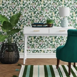 Oslari Wood Writing Desk With Drawers White - Threshold™