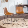 Set Of 2 Laslo Modern Upholstered Faux Leather Dining Chairs - Saracina Home -Dream Home Shop GUEST bc9b874b 44c5 40e0 9f2b 801021b5e7d9