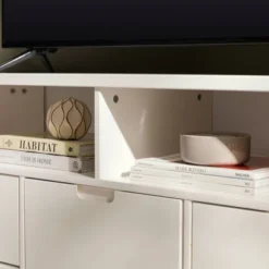 Cara Mid-Century Modern 3 Drawer Corner TV Stand For TVs Up To 58" - Saracina Home -Dream Home Shop GUEST c84185b3 2218 44f2 8f9f 46919812d8aa