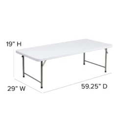 Flash Furniture 4.93-Foot Kid's Granite White Plastic Folding Table -Dream Home Shop GUEST ca401930 3ca2 43e4 a6f4 88afb68478bb