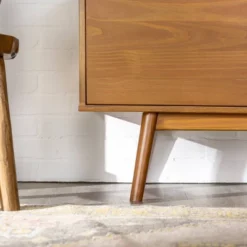 Solid Wood Mid-Century Modern TV Stand For TVs Up To 65" - Saracina Home -Dream Home Shop GUEST cda6b074 d568 4d66 b464 601370e6db11