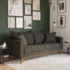 Maryan Pillowback Wood Stretcher Sofa Gray Linen - Room & Joy -Dream Home Shop GUEST ceb9c872 31c9 4312 9325 2998940d3a4d
