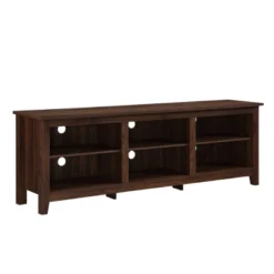 Transitional 6 Cubby Wood Open Storage Wood TV Stand For TVs Up To 80"- Saracina Home -Dream Home Shop GUEST d09d53fd 86be 4590 8f8d 330fc60b11ce