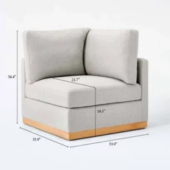 Woodland Hills Modular Sectional Corner Light Gray - Threshold™ Designed With Studio McGee 23 Woodland Hills Modular Sectional Corner Light Gray - Threshold™ Designed With Studio McGee -Dream Home Shop GUEST d13a80c0 94a7 4a14 807c 01f454d7e453