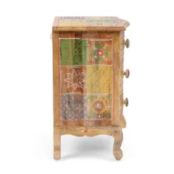 Ailey Handcrafted Boho Mango Wood 3 Drawer Nightstand Natural - Christopher Knight Home 16 Ailey Handcrafted Boho Mango Wood 3 Drawer Nightstand Natural - Christopher Knight Home -Dream Home Shop GUEST d2a0da4f 2eb2 4284 a2b1 540f55b08a0f