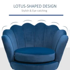 HomCom Elegant Velvet Upholstered Accent Leisure Club Chair With Gold Metal Legs -Dream Home Shop GUEST d82b585e 3da8 4dc5 88b0 ed97c7dde64b