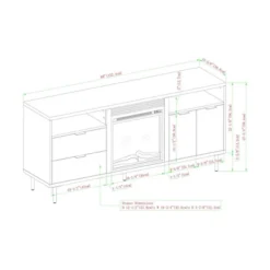 Ronan Modern Storage With Electric Fireplace TV Stand For TVs Up To 65" - Saracina Home -Dream Home Shop GUEST d88f95c5 b2a0 4d08 8b46 da4db4bc3efd