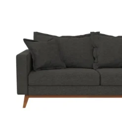 Maryan Pillowback Wood Stretcher Sofa Gray Linen - Room & Joy -Dream Home Shop GUEST da265011 62e5 4fb0 855f b56065792a88