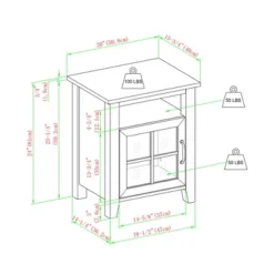 Transitional Classic Windowpane Storage Side Table - Saracina Home -Dream Home Shop GUEST dad8aa65 d963 49c7 bda3 78b3efe46282