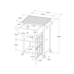 Windham Wood Top Kitchen Cart - Black - Threshold™ -Dream Home Shop GUEST dea9d574 4d43 47af 9b54 441db16c8996