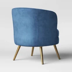 Beadle Accent Chair With Brass Leg Velvet Blue - Project 62™ -Dream Home Shop GUEST e11583ec 29c6 45c1 beb3 aaaa0bb28088