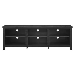 Transitional 6 Cubby Wood Open Storage Wood TV Stand For TVs Up To 80"- Saracina Home -Dream Home Shop GUEST e4c39780 fb14 4bd8 b437 8185f460c007