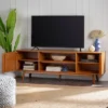 Solid Wood Mid-Century Modern TV Stand For TVs Up To 80" - Saracina Home -Dream Home Shop GUEST e6cc470b 2738 4deb 9774 bf0bc3760f1c