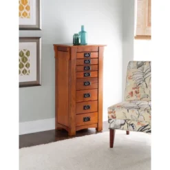 Delia Jewelry Armoire Brown - Powell Company -Dream Home Shop GUEST e863c6dc 98a4 4ad3 80cb 773ca351a397