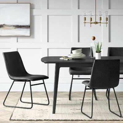 Bowden Faux Leather Dining Chairs - Threshold™ 3 Bowden Faux Leather Dining Chairs - Threshold™